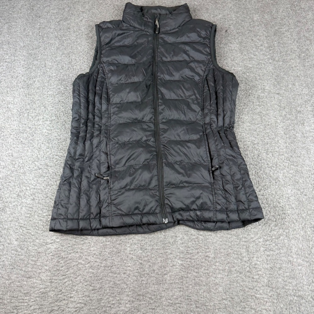 32 Degrees Heat Puffer Vest Women's Small Black Quilted Full Zip Lightweight